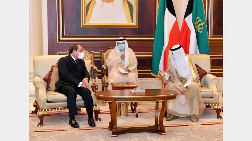 الرئيس عبد الفتاح السيسي يلتقي الشيخ نواف الأحمد الجابر الصباح أمير دولة الكويت1-10-2020