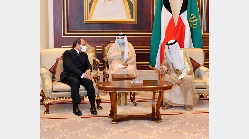 الرئيس عبد الفتاح السيسي يلتقي الشيخ نواف الأحمد الجابر الصباح أمير دولة الكويت1-10-2020