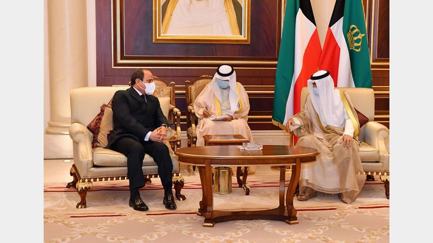 الرئيس عبد الفتاح السيسي يلتقي الشيخ نواف الأحمد الجابر الصباح أمير دولة الكويت1-10-2020