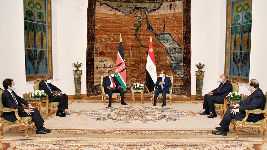 الرئيس عبد الفتاح السيسي يستقبل رئيس دولة كينيا