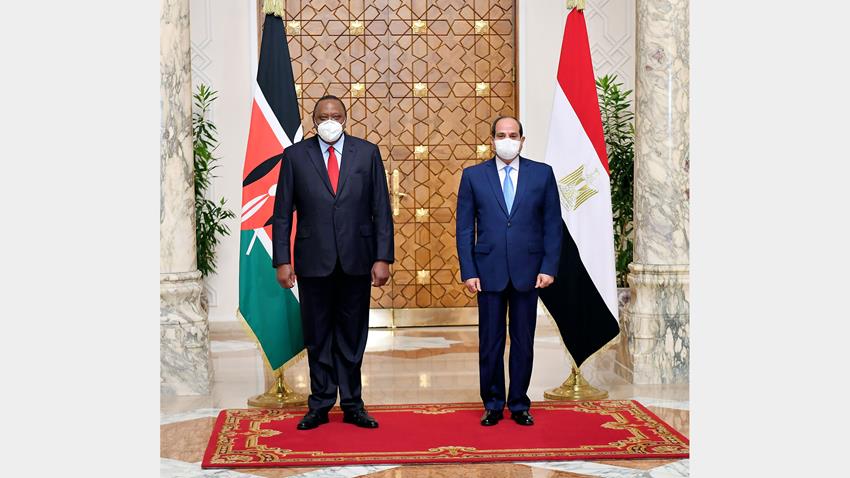 الرئيس عبد الفتاح السيسي يستقبل رئيس دولة كينيا 4-10-2020