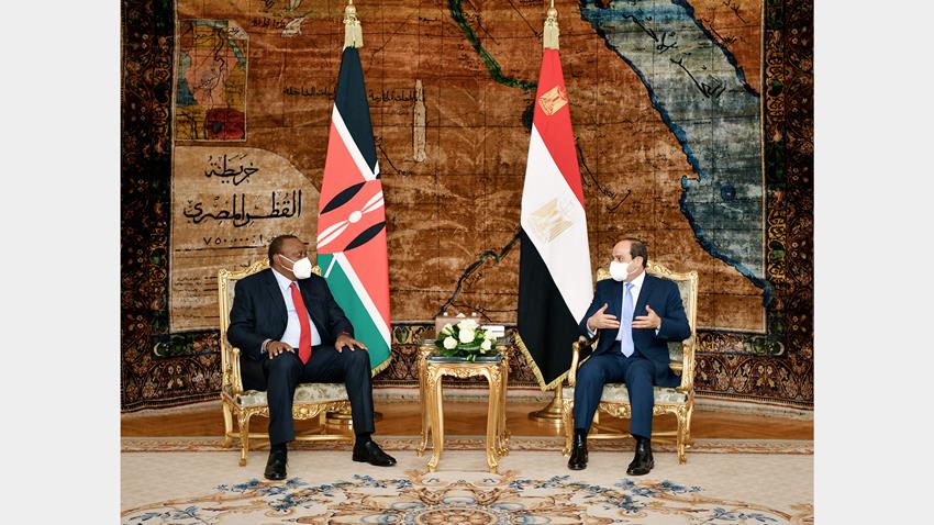 الرئيس عبد الفتاح السيسي يستقبل رئيس دولة كينيا 4-10-2020