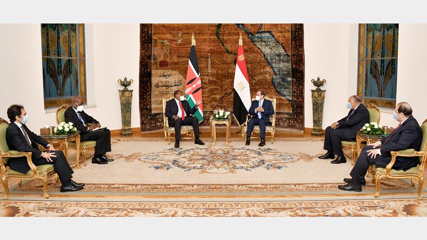 الرئيس عبد الفتاح السيسي يستقبل رئيس دولة كينيا 4-10-2020