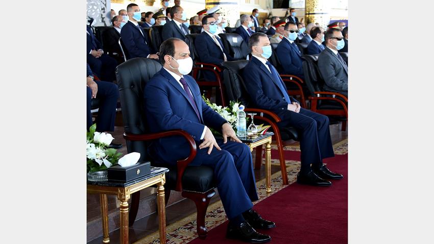 الرئيس عبد الفتاح السيسي يشهد حفل تخرج دفعة جديدة من طلبة كلية الشرطة 15/10/2020