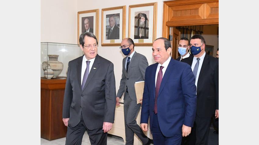 الرئيس عبد الفتاح السيسي يلتقي مع الرئيس القبرصي21-10-2020