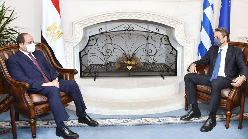 President El-Sisi Meets with Greek Prime Minister
