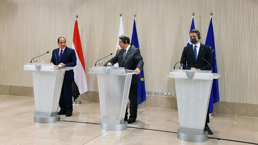 كلمة الرئيس عبد الفتاح السيسي خلال المؤتمر الصحفي المشترك عقب القمة الثلاثية بين مصر وقبرص واليونان