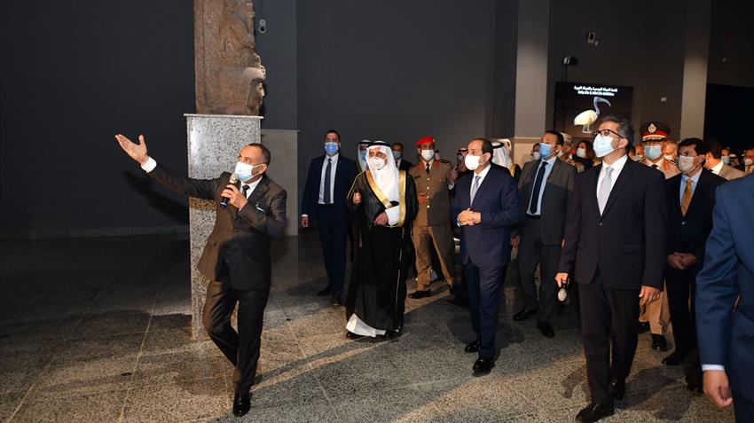 الرئيس عبد الفتاح السيسي يفتتح متحف شرم الشيخ بحضور أمير منطقة تبوك 31/10/2020