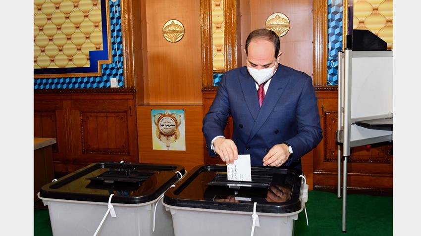President El-Sisi Casts his Ballot in Parliamentary Elections