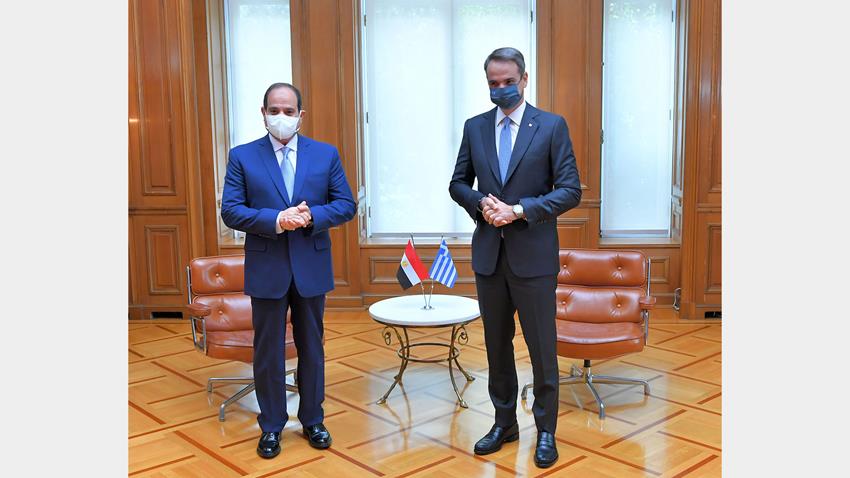 President El-Sisi Holds Summit Talks with Greek PM