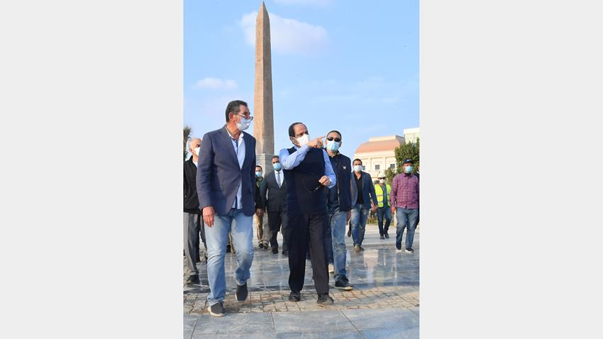 Le Président Al-Sissi effectue une tournée d'inspection à la nouvelle capitale administrative
