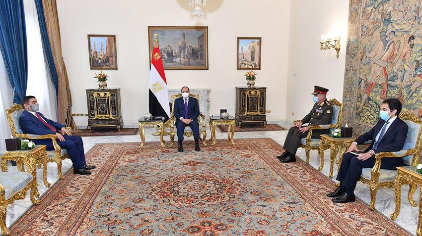 الرئيس عبد الفتاح السيسي يستقبل وزير دفاع جمهورية العراق