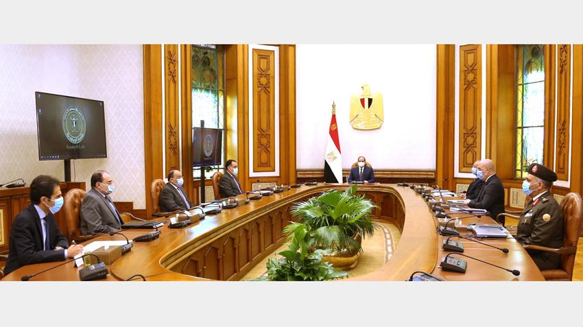 الرئيس عبد الفتاح السيسي يجتمع برئيس مجلس الوزراء وعدد من الوزراء والمسئولين 29/11/2020