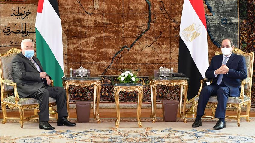 الرئيس عبد الفتاح السيسي يستقبل الرئيس الفلسطيني