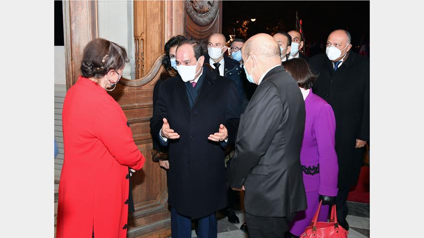 الرئيس عبد الفتاح السيسي يلتقي وزير خارجية فرنسا 7-12-2020