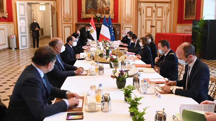 الرئيس عبد الفتاح السيسي يلتقي وزيرة الدفاع الفرنسية 7-12-2020