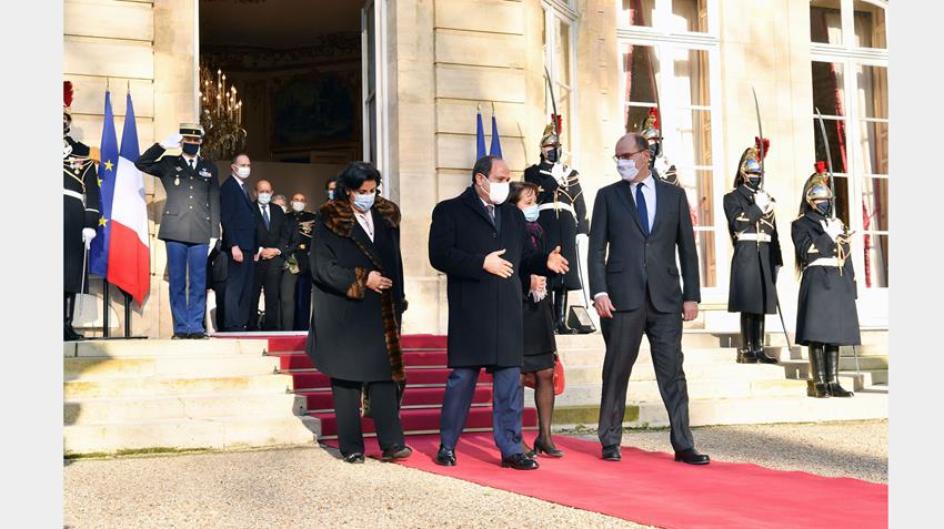 الرئيس عبد الفتاح السيسي يلتقي رئيس وزراء فرنسا 8-12-2020
