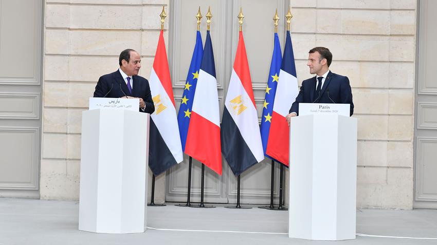 Allocution du Président Al-Sissi lors de la conférence de presse conjointe avec le Président Macron