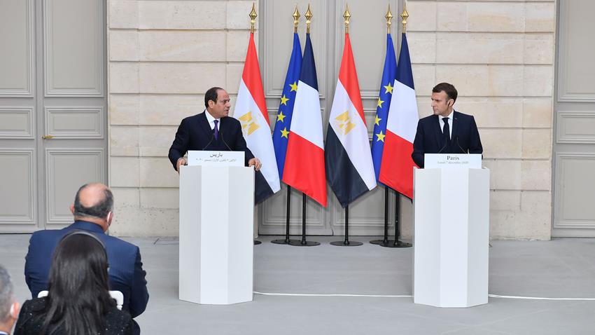 Allocution du Président Al-Sissi lors de la conférence de presse conjointe avec le Président Macron