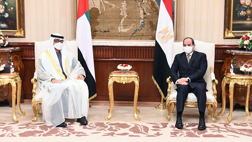 الرئيس عبد الفتاح السيسي يستقبل ولي عهد أبو ظبي بقصر الاتحادية