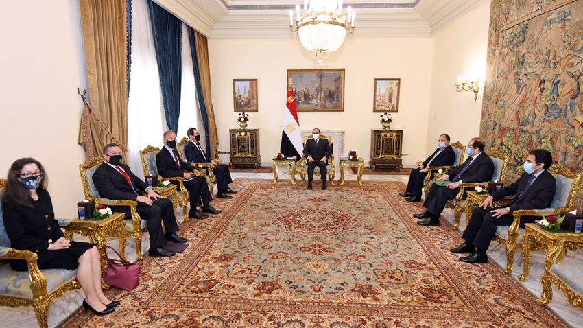 الرئيس عبد الفتاح السيسي يستقبل وزير الخزانة الأمريكي