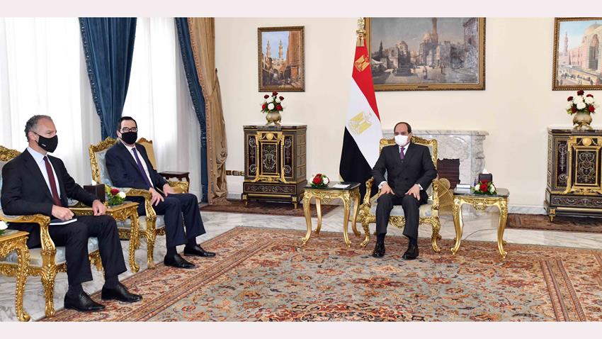 الرئيس عبد الفتاح السيسي يستقبل وزير الخزانة الأمريكي 5/1/2021