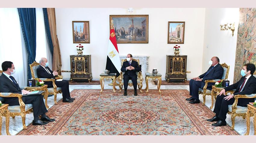 President El-Sisi Meets with French Minister for Europe and Foreign Affairs
