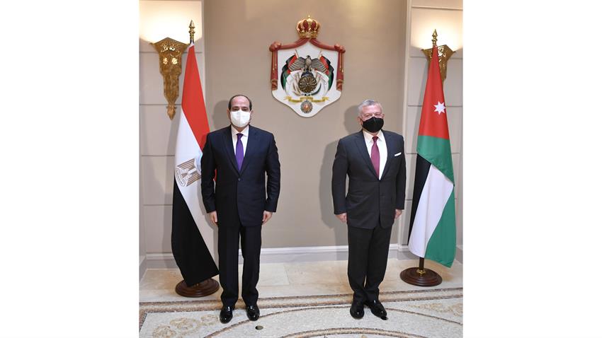الرئيس عبد الفتاح السيسي يلتقي بملك المملكة الأردنية الهاشمية 18/01/2021
