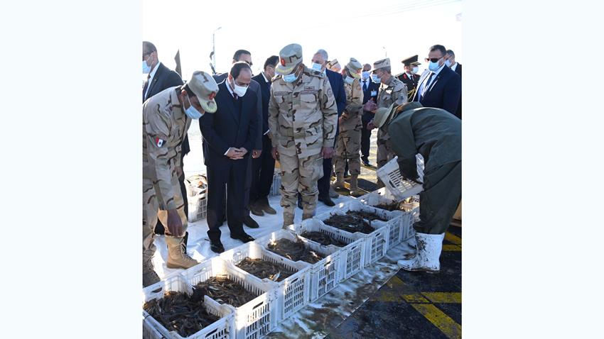 Le Président Al-Sissi inaugure le projet d'Al-Fayrouz pour la pisiculture à Port Saïd