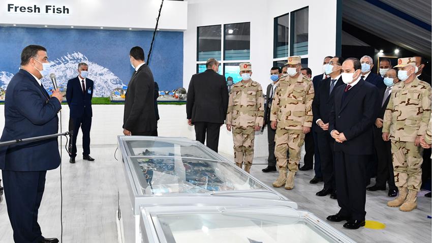 الرئيس عبد الفتاح السيسي يفتتح مشروع الفيروز للاستزراع السمكي بشرق التفريعة بمحافظة بورسعيد