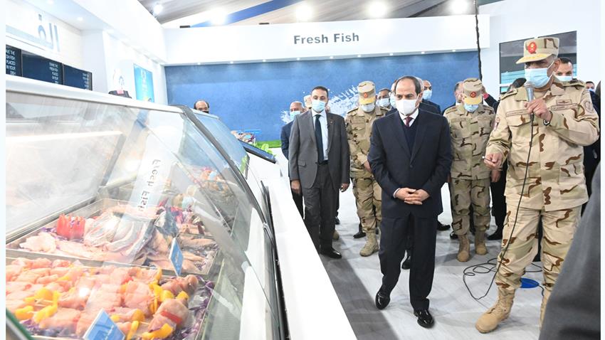 الرئيس عبد الفتاح السيسي يفتتح مشروع الفيروز للاستزراع السمكي بشرق التفريعة بمحافظة بورسعيد 23-1-2021