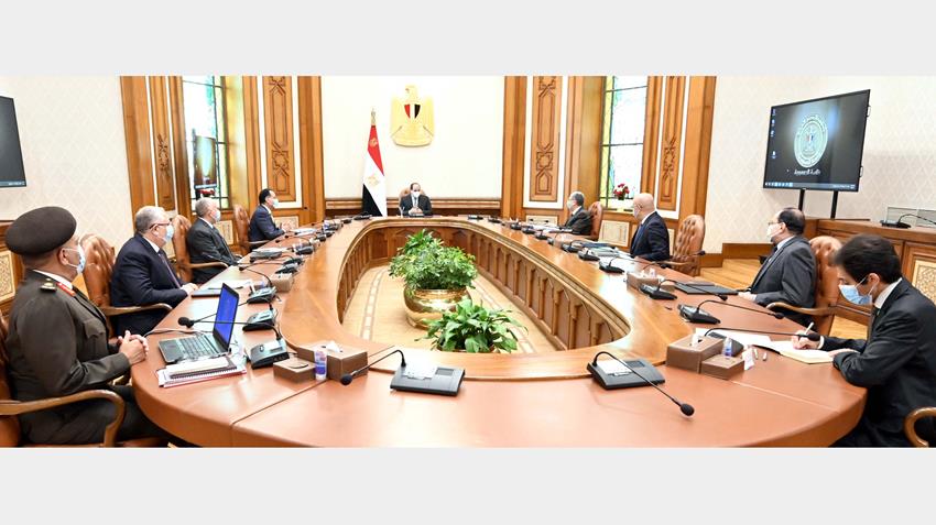 الرئيس عبد الفتاح السيسي برئيس مجلس الوزراء وعدد من الوزراء والمسئولين 24-01-2021