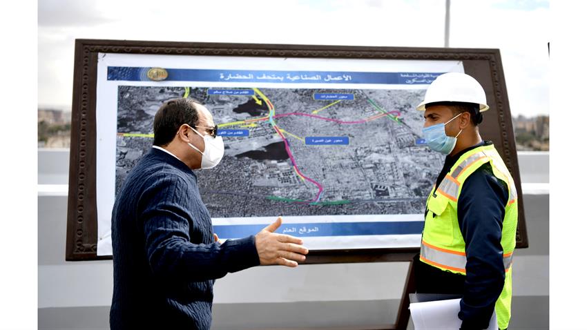 الرئيس عبد الفتاح السيسي يتفقد عدد من مشروعات تطوير القاهرة الكبرى