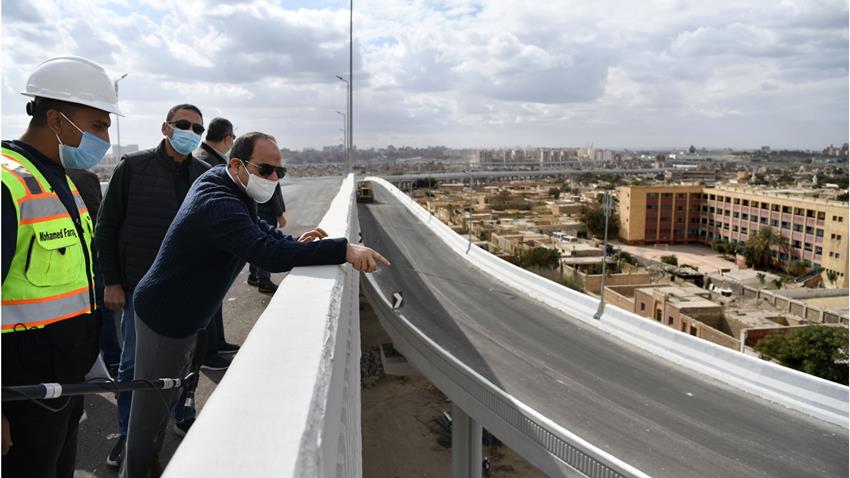 الرئيس عبد الفتاح السيسي يتفقد عدد من مشروعات تطوير القاهرة الكبرى