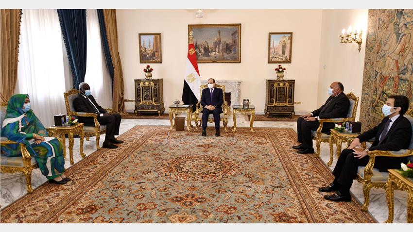 الرئيس عبد الفتاح السيسي يستقبل رئيس مفوضية الاتحاد الأفريقي
