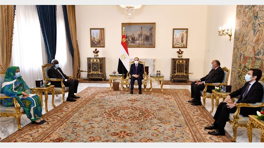 الرئيس عبد الفتاح السيسي يستقبل رئيس مفوضية الاتحاد الأفريقي