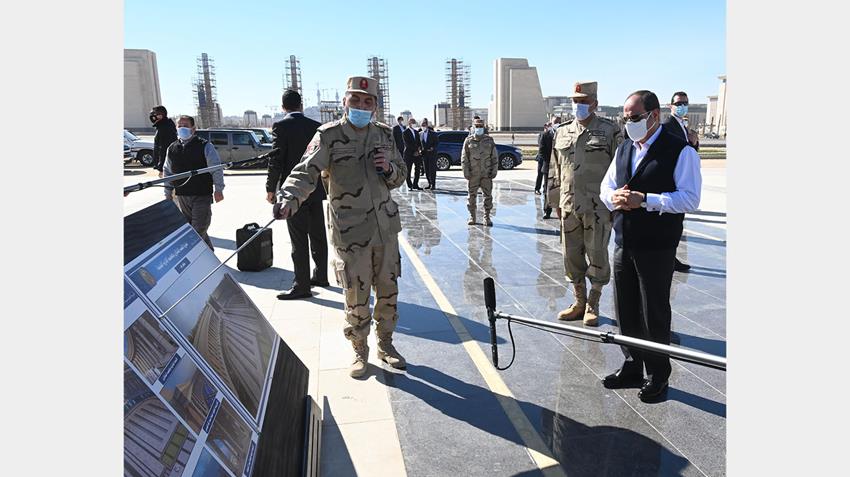 الرئيس عبد الفتاح السيسي يقوم بجولة تفقدية للعاصمة الإدارية الجديدة 8-2-2021