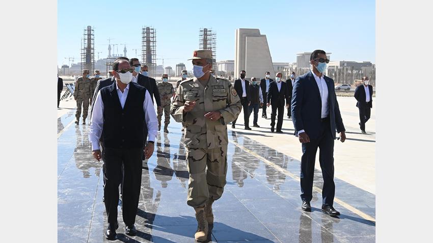 الرئيس عبد الفتاح السيسي يقوم بجولة تفقدية للعاصمة الإدارية الجديدة 8-2-2021