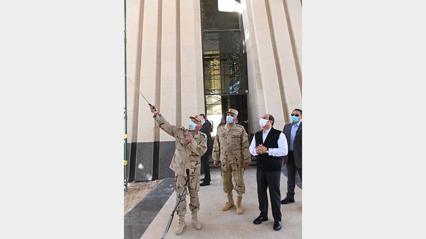 الرئيس عبد الفتاح السيسي يقوم بجولة تفقدية للعاصمة الإدارية الجديدة 8-2-2021