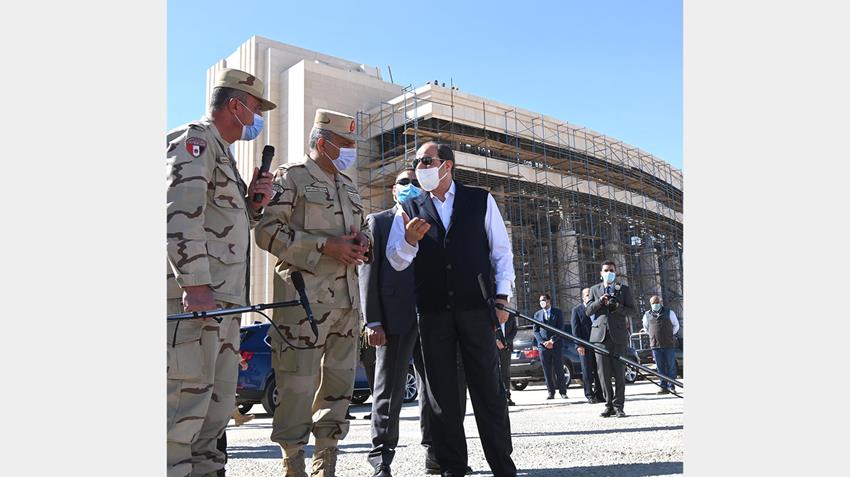 الرئيس عبد الفتاح السيسي يقوم بجولة تفقدية للعاصمة الإدارية الجديدة 8-2-2021