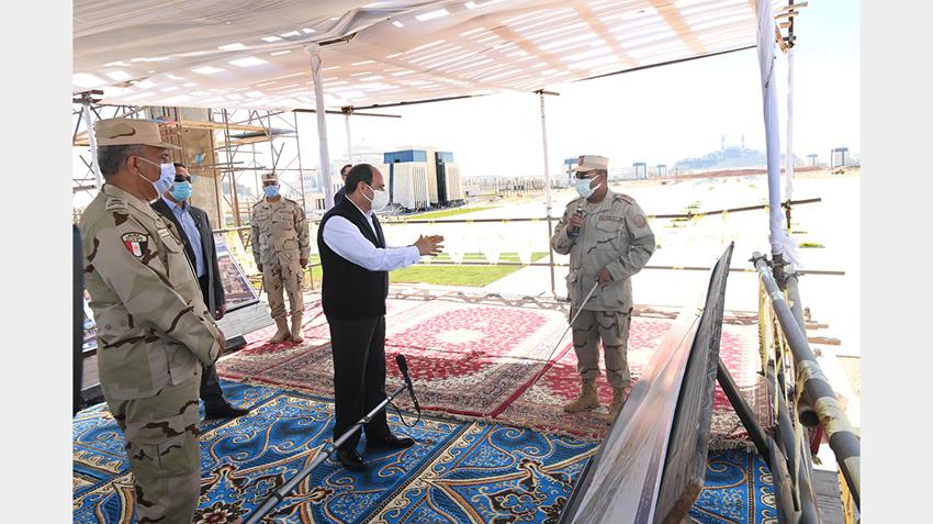 الرئيس عبد الفتاح السيسي يقوم بجولة تفقدية للعاصمة الإدارية الجديدة 8-2-2021