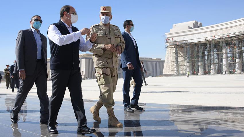 الرئيس عبد الفتاح السيسي يقوم بجولة تفقدية للعاصمة الإدارية الجديدة 8-2-2021