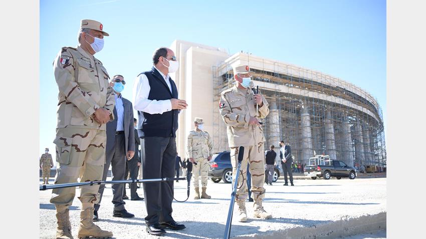 الرئيس عبد الفتاح السيسي يقوم بجولة تفقدية للعاصمة الإدارية الجديدة 8-2-2021