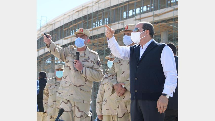 الرئيس عبد الفتاح السيسي يقوم بجولة تفقدية للعاصمة الإدارية الجديدة 8-2-2021