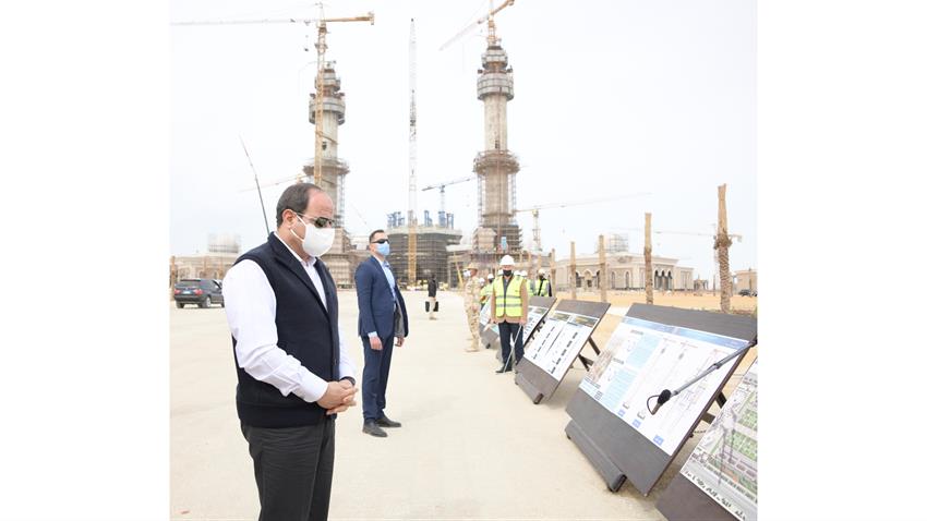 President El-Sisi Inspects New Administrative Capital
