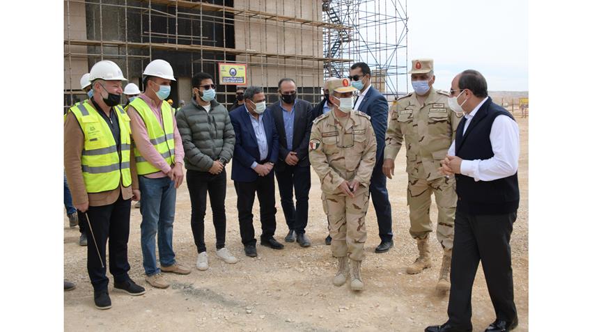 الرئيس عبد الفتاح السيسي يقوم بجولة تفقدية للعاصمة الإدارية الجديدة 8-2-2021