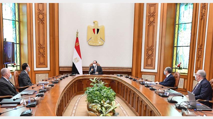 الرئيس عبد الفتاح السيسي يتابع الموقف التنفيذي للمشروع القومي لتنمية وسط وشمال سيناء 15-2-2021