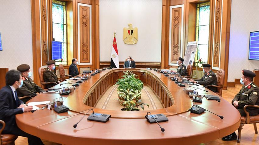 الرئيس عبد الفتاح السيسي يتابع الموقف الإنشائي والهندسي لعدد من مشروعات الهيئة الهندسية 15-2-2021