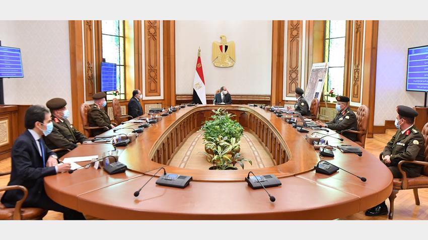 الرئيس عبد الفتاح السيسي يتابع الموقف الإنشائي والهندسي لعدد من مشروعات الهيئة الهندسية 15-2-2021