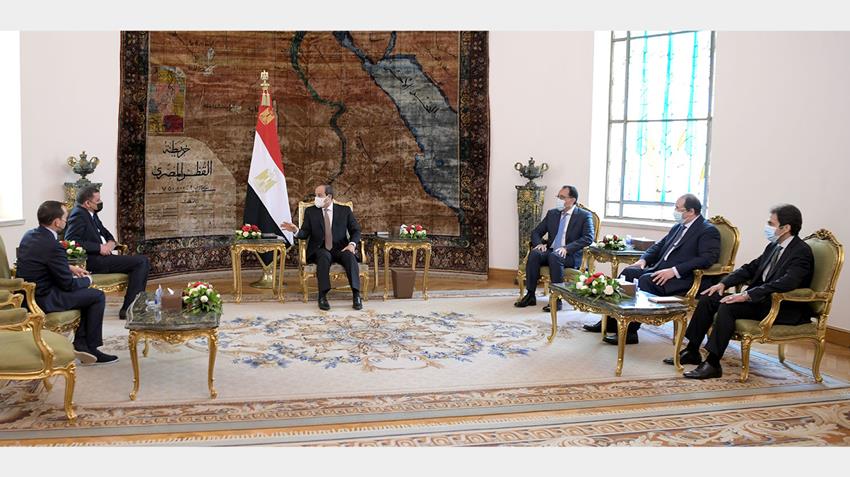 الرئيس عبد الفتاح السيسي يعرب عن سعادته باستقبال رئيس الحكومة الليبية الجديدة 18-02-201